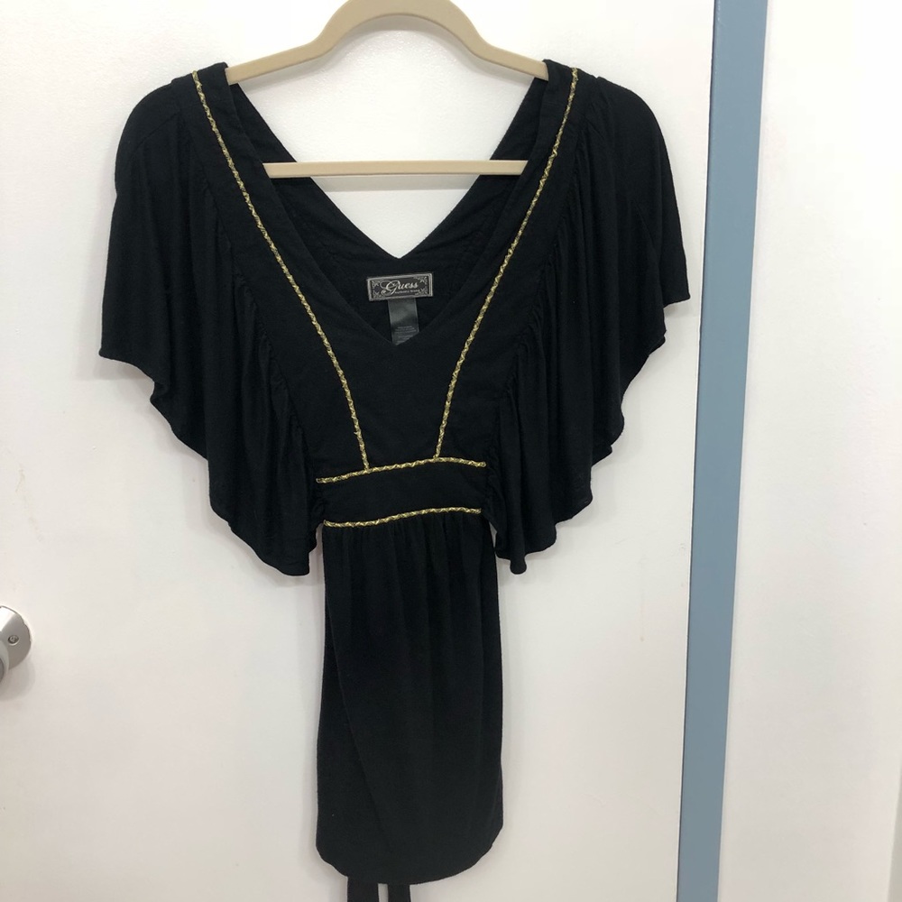 GUESS Top ruffled soft sleeves